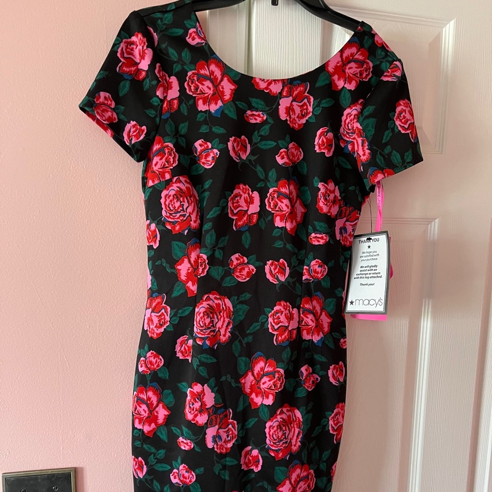 Womens Pink Zippered  dress